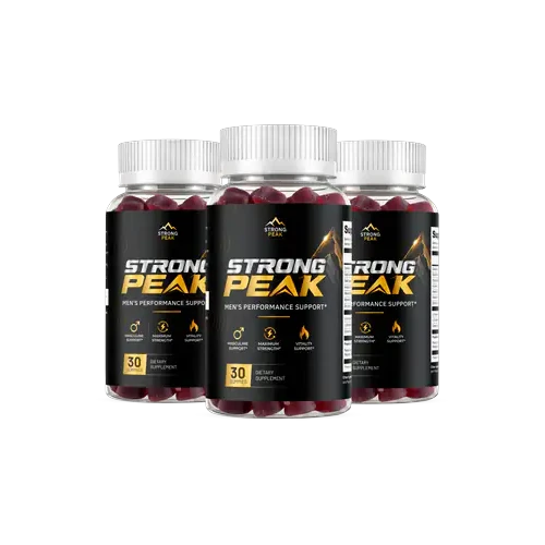 Strong Peak gummy bottles